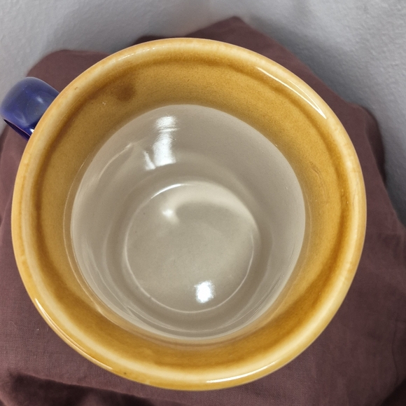 Royal Norfolk Stoneware Square Coffee Mug Cobalt Blue & Brown 14 oz - Picture 7 of 9